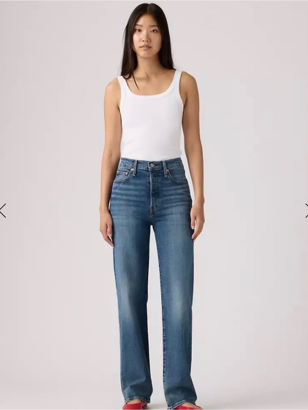 Levi’s Ribcage Straight Candiani Denim Jeans 28x30l new